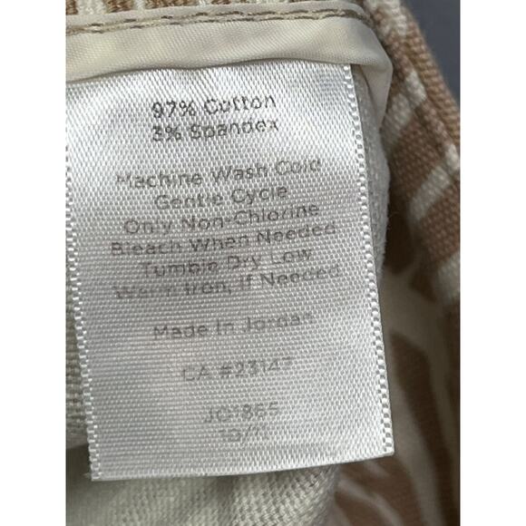 Talbot's Pants Womens size 4 Modern Fit taupe/cream ankle Straight - Picture 11 of 11
